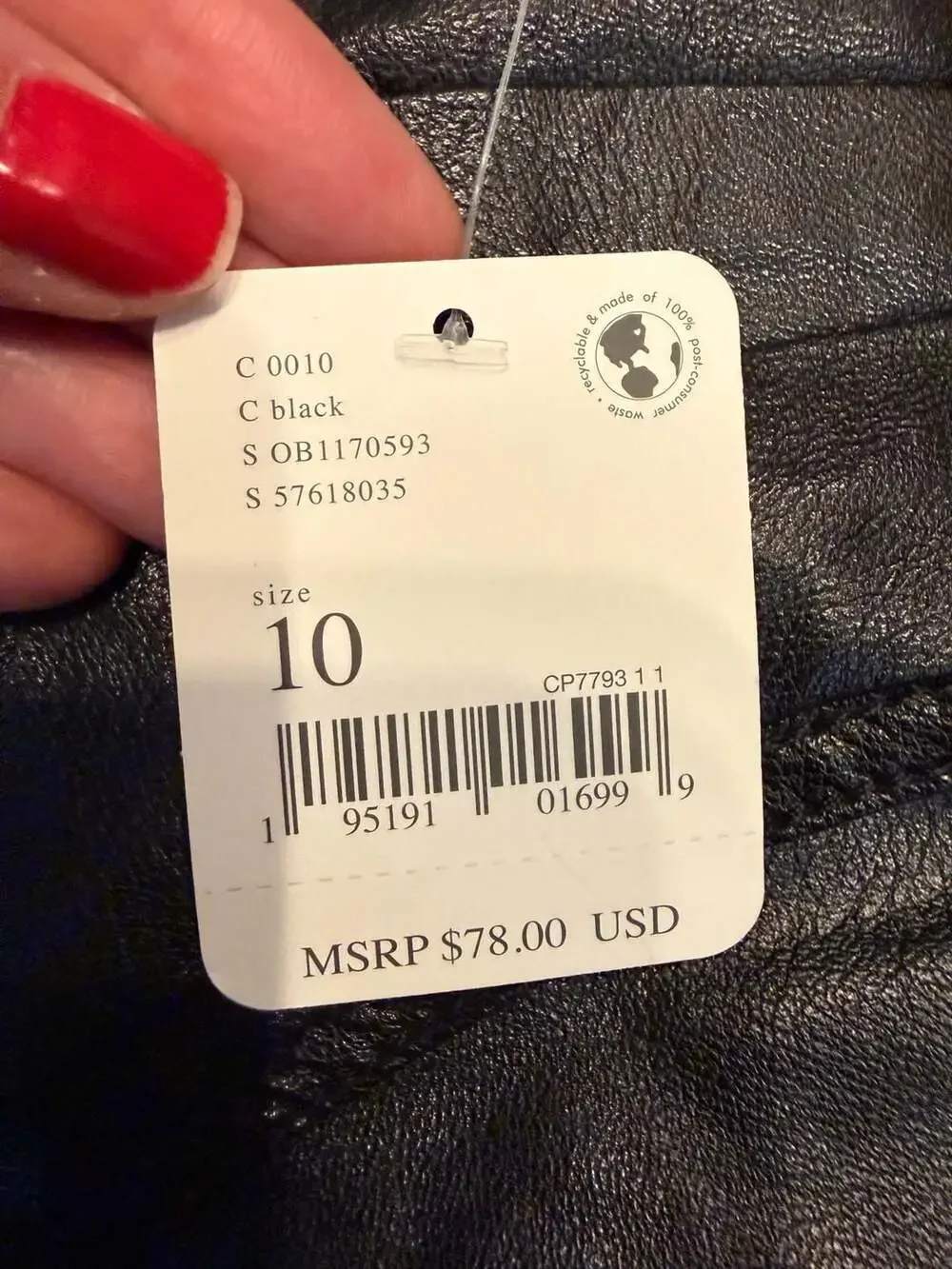 NWT Free People Fake Out Faux Leather Wrap Mini Skirt Size 10